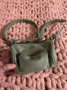 Street Level Green Women’s Crossbody Bag with Braided Strap
